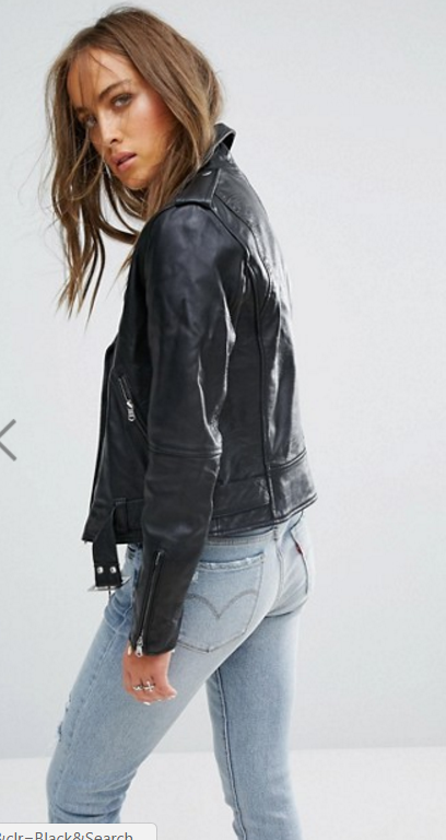levi's relaxed leather moto jacket